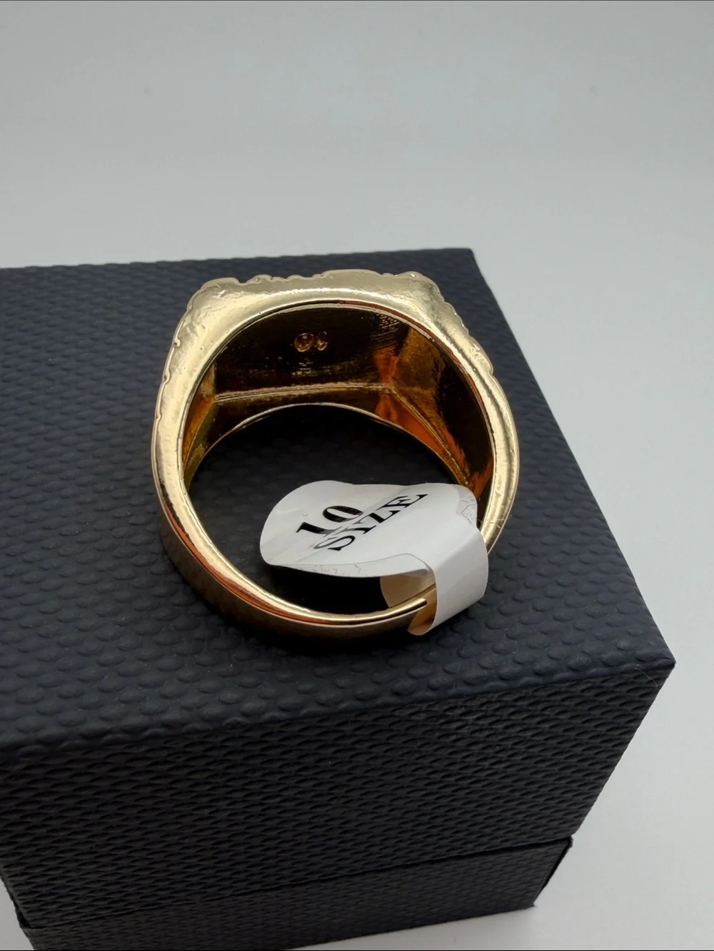 New- Men’s Oro Laminado Gold Filled Napoleon Royal Nugget Ring Size 10